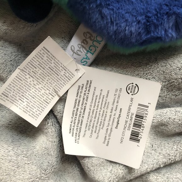 [Baby] NWT Douglas Baby Sshlumpies Crunchie Caterpillar Plush Lovey Blanket 1472 - Picture 3 of 4